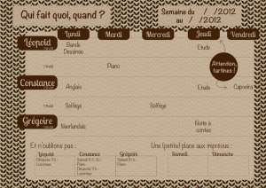 Planning enfants