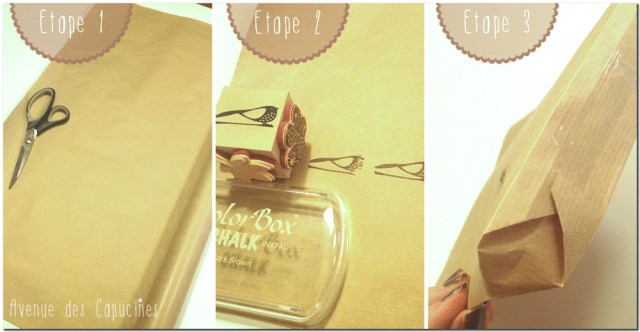 fabriquer des sachets en papier craft étapes-cookies-bags