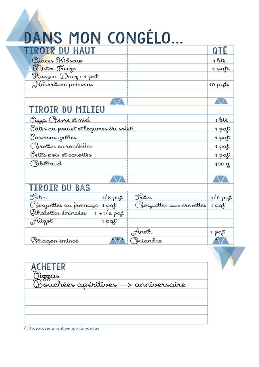 Astuce anti-gaspi : listez le contenu de votre congélateur !